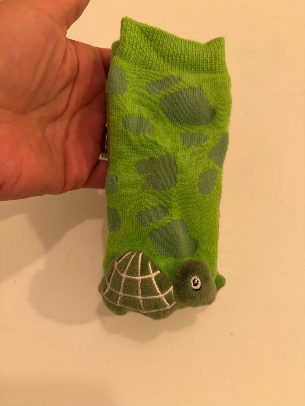 Boogie Toes Baby 3D Turtle Non-Slip Socks Green Novelty Plush